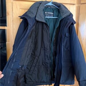Y2K American Eagle Outfitters Navy 2-1 hooded Performance Jacket